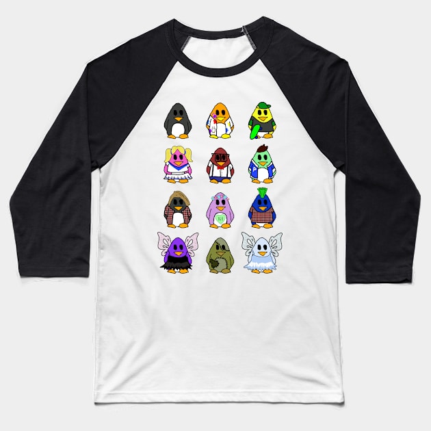 All Penguins Baseball T-Shirt by molliekbarbe